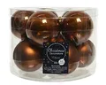 Produktbild: Weihnachtskugeln Glas 6cm x 10 Stück Christbaumkugeln matt glänzend braun Kupfer orange