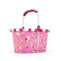 Produktbild: reisenthel carrybag XS kids – Stabiler Einkaufskorb XS im Kids Design mit praktischer Innentasche und refelktierendem Streifen – Namensschild auf der Innenseite - wasserabweisendes Design pink
