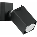 Produktbild: Wandspot Schwarz Wandleuchte Wohnzimmer Wandstrahler Schwarz, Spot Verstellbar Stahl, 1x Gu10, Lxh 10 X 15 Cm