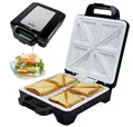 Produktbild: Sandwichmaker mit Keramikplatten und Thermostat Edelstahldekor Syntrox Germany