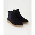 Produktbild: Semler Samt-Chevro Chelseaboots Obermaterial: Leder blau 40 EU