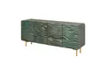Produktbild: riess-ambiente Sideboard WAVE 160cm türkis / gold (Einzelartikel, 1 St), Wohnzimmer · Massivholz · Metall · Kommode · Retro Design
