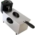Produktbild: Fritteuse DESKI 3 Liter Edelstahl schwarz 2000 Watt Friteuse