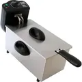 Produktbild: DESKI 3 Liter 2000 Watt Edelstahl Kaltzonen-Fritteuse Friteuse 613-400959 - Silber