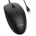 Produktbild: TECKNET Maus mit Kabel, 3600DPI Optical Business Mouse Ergonomische Kabelgebundene Maus mit 6 Tasten, 4 Verstellbare DPI Level, USB-Plug & Play, für Laptop/PC/Mac - Grau