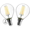 Produktbild: Globo LED-Leuchtmittel E14 4 W Warmweiß 400 lm 2er Set 7,8 x 0,45 cm (H x Ø)