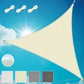 Produktbild: Sol Royal Sonnensegel dreieckig 3x3x3m Wasserdurchlässig HDPE Atmungsaktiver Balkon Terrasse Segeltuch UV Sonnenschutz Segel Garten Pool Camping Creme – Shade Sails HS9