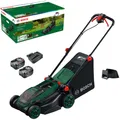 Produktbild: Bosch Home & Garden Akkurasenmäher Rotak 18V2-38, 38 cm Schnittbreite, (inkl. 2 Akkus und Ladegerät), Kraftvoller 3-in-1-Mäher für mittelgroße bis größere Rasenflächen