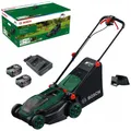 Produktbild: Bosch Akku-Rasenmäher ROTAK18V2-38, incl. 2x Akku 4 Ah, Ladegerät, Karton