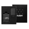 Produktbild: Zippo Black Crackle Set mit Nylonpouch Geschenkset Sturmfeuerzeug