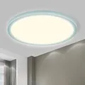 Produktbild: LQWELL® LED Deckenlampe, IP44 Wasserfest Rund FlachModern Schlicht Lampe Dünn für Wohnzimmer Badezimmer Schlafzimmer Balkon Keller Büro, 220 * 24mm