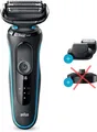 Produktbild: Braun Golarka 51-M4500CS, Akku, für nasse und trockene Rasur, blau, LI-ION