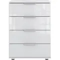 Produktbild: Boxxx Nachtschrank, Weiß, Kunststoff, 4 Schubladen, 52x74x38 cm, Made in Germany, Schlafzimmer, Nachttische