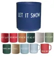 Produktbild: Design Letters Lieblingsbecher LET IT SNOW | Weihnachtstassen Ideal für Weihnachtsdeko, Weihnachtsgeschenke für Frauen & Männer, Tischdeko Weihnachten | Porzellan Weihnachtstasse | Kaffeetassen 250 Ml