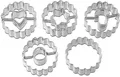 Produktbild: Dr. Oetker Küchenhelfer Ausstechform 5er Mini-Linzer Ausstecher-Set