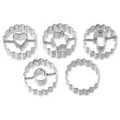 Produktbild: Plätzchen Ausstecher Linzer 5er Set – Ausstechformen White Christmas Baking –...