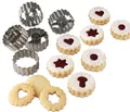 Produktbild: LINZER Plätzchen Ausstecher 5-teiliges SET Pilz Herz Stern Kreis Rund Dr. Oetker