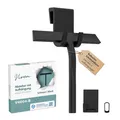 Produktbild: Duschabzieher Silikon Schwarz 23 cm Wischbreite - Scheibenabzieher mit Halter...