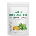 Produktbild: Oregano öl 120 Softgels - Oregano Öl Kapseln - Oreganoöl - 6000mg Oregano Kräuterergänzung - Kaltgepresster Oregano mit Schwarzkümmelöl 200mg mit Rückenkernöl Atemwege 120