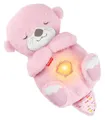 Produktbild: Fisher Price Spieluhr Schlummer-Otter, pinkes Plüschspielzeug für Babys, Spieluhr mit Atembe