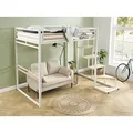 Produktbild: Hochbett - 140 x 200 cm - Metall & MDF - Weiß - JOGUI