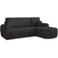 Produktbild: Sofnet Ecksofa, Schwarz, Textil, 5-Sitzer, Ottomane rechts, L-Form,Rechteckig, 240x160 cm, Wohnzimmer, Sofas & Couches, Wohnlandschaften, Ecksofas