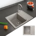 Produktbild: Granitspüle Küchenspüle Einbauspüle Spülbecken 575x460mm Beige Spüle Bergström