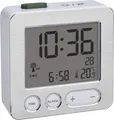 Produktbild: TFA Funkwecker 60.2545.54 | digital | DCF77 Funkuhr | Temperaturanzeige | Datum | Snooze | 6,6x2,2x6,8 cm | silber/weiß