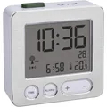 Produktbild: TFA Funk Wecker Digital silber weiß Temperatur Datum LED Display groß beleuchtet
