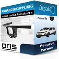Produktbild: Für Peugeot Partner 11.2011-05.2018 ORIS Anhängerkupplung starr neu
