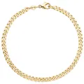 Produktbild: 3,9mm Armband Armkette Panzerkette diamantiert aus 333 Gold Gelbgold massiv 21cm
