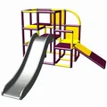 Produktbild: Move and stic IRIS Klettergerüst mit Rutsche und Schräge Spielturm Kinderrutsche