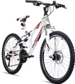 Produktbild: Bergsteiger Montreal 24 Zoll Kinderfahrrad, geeignet für 8, 9, 10, 11 Jahre, Shimano 18 Gang-Schaltung, Mountainbike mit Vollfederung, Jungen-Fahrrad, Mädchen-Fahrrad
