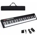 Produktbild: Digitales Piano Keyboard, Elektronisches Klavier Keyboard Mit Tragetasche, Musikgeschenke Fuer Kinder Und Anfaenger Bluetooth / 128 Rhythmen/midi/usb-schnittstelle 88-tasten - Costway