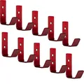 Produktbild: SOTECH 10 x Kleiderhaken Loxten 60 x 20 x 45 mm bordeauxrot, Garderobenhaken aus echt Edelstahl Wandhaken mit 3 mm Materialstärke, Jackenhaken mit abgerundeten Kanten