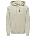 Produktbild: Only & Sons Herren Hoodie Kapuzenpullover ONSCERES Silber Lining 22018685 L
