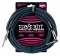 Produktbild: Ernie Ball 6060 Instrumentenkabel 7,62 m Textil Winkel Klinke mono Black/Blue
