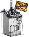 Produktbild: BRUBAKER Weinflaschenhalter Haus mit Dachdecker Flaschenhalter, (inklusive Grußkarte), Weinhalter Metall Skulptur, Wein Geschenk