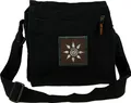 Produktbild: Bestickte Schultertasche, Hippie Tasche, Goa Tasche - Schwarz, Uni - Erwachsene, Baumwolle, 20*20*6 cm, Alternative Umhängetasche, Handtasche aus Stoff