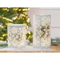 Produktbild: Windlicht Schneeflocke LED Glas 18cm