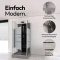 Produktbild: Dusche Komplett Marwell Komplettdusche Fertigdusche Dusy 80 X 80 X 225 Cm - Komplett Set Inkl. Duschwanne Und Armatur - Runddusche Mit Fronteinstieg
