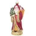 Produktbild: Krebs Glas Lauscha GmbH Christbaumschmuck Glas Santa Geschenkkorb & Baum 17cm multicolor