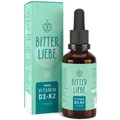 Produktbild: BitterLiebe Vitamin D3 K2 Tropfen hochdosiert und vegan - K2 Vitamin und hoch bioverfügbare Vitamin D3 - für starke Knoche und Immunsystem, fördert Herz-Kreislauf-System und Muskelgesundheit (1)