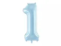 Produktbild: 5902230794962 Balon foliowy 1 jasny niebieski 86cm PartyDeco