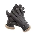 Produktbild: Reissner Lammfelle Fingerhandschuhe HDS-FINGER2-NAP-MOC-L Merino Lammfell Nappa Leder Farbe mocca Größe L