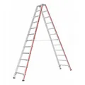 Produktbild: Hymer Stufenstehleiter beidseitig begehbar, 3,04 m, stabil