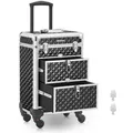 Produktbild: Boxxx Kosmetikkoffer, Schwarz, Silber, Metall, Kunststoff, Holzwerkstoff, 2 Schublade(n) Schubladen, 34x95x24 cm, Freizeit, Wellness, Körperpflege