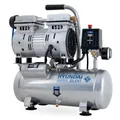 Produktbild: HYUNDAI Silent Kompressor SAC55751 | 6L Kessel, 8bar, ölfrei | 0.55kW / 0.75PS | Ansaugleistung 93 L/Min | klein, kompakt, tragbar | 59dB Luftkompressor leise, Flüster-Kompressor