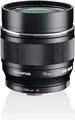 Produktbild: Olympus M.Zuiko Digital ED 75mm F1.8 Objektiv, lichtstarke Festbrennweite, geeignet für alle MFT-Kameras (Olympus OM-D & PEN Modelle, Panasonic G-Serie), schwarz