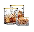 Produktbild: Pasabahce Gläser-Set Timeless, 3-tlg., Glas, 3-teiliges Set im Kristall-Design, 2 Whiskygläser, 1 Kristallschale